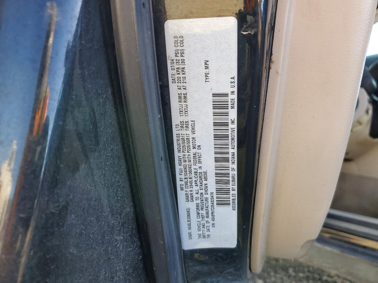 2005 SUBARU LEGACY OUTBACK 2.5 XT LIMITED photo 12