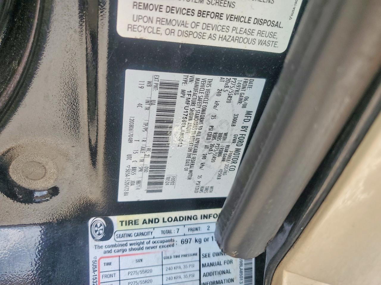 2008 FORD EXPEDITION EDDIE BAUER photo 12