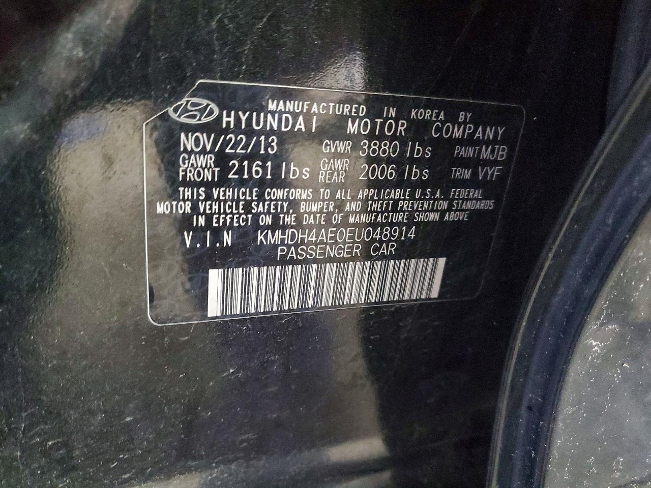 2014 HYUNDAI ELANTRA LIMITED photo 12