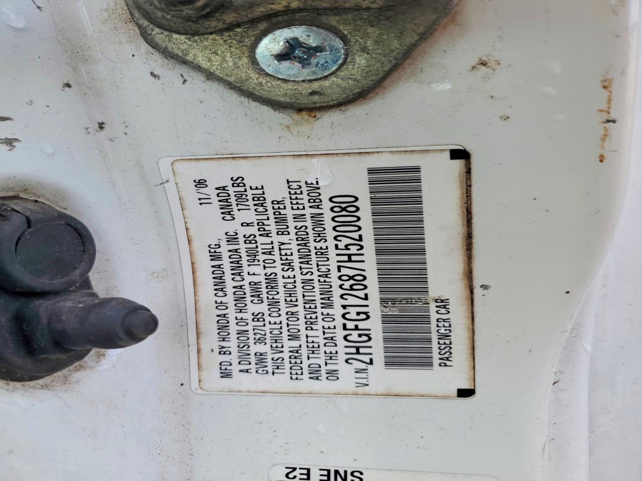 2007 HONDA CIVIC LX photo 23