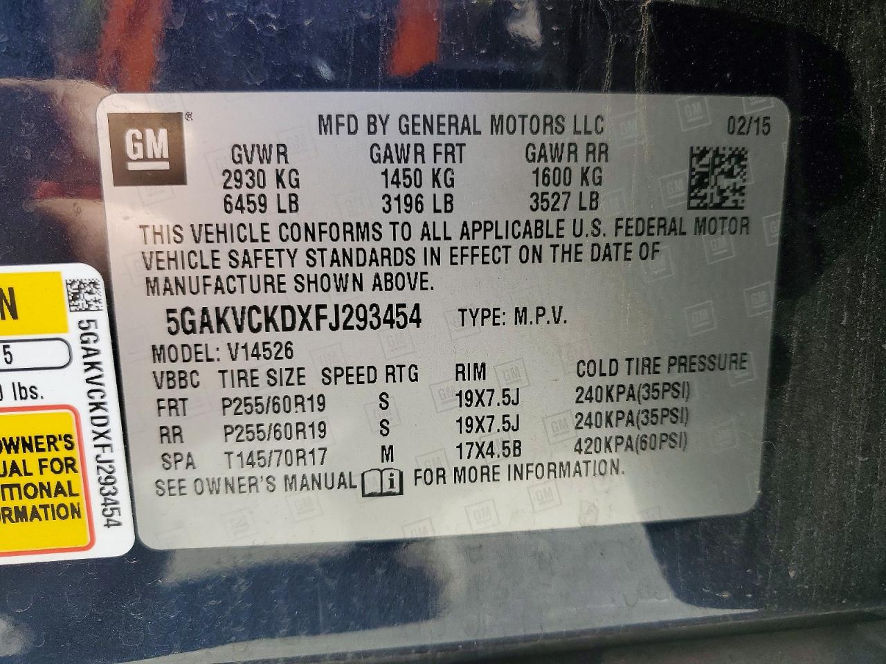 2015 BUICK ENCLAVE photo 25