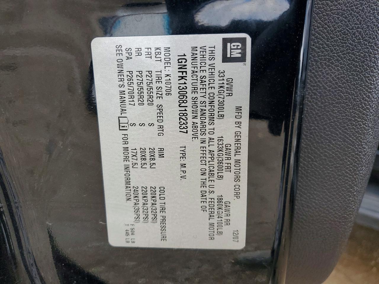 2008 CHEVROLET TAHOE K1500 photo 25