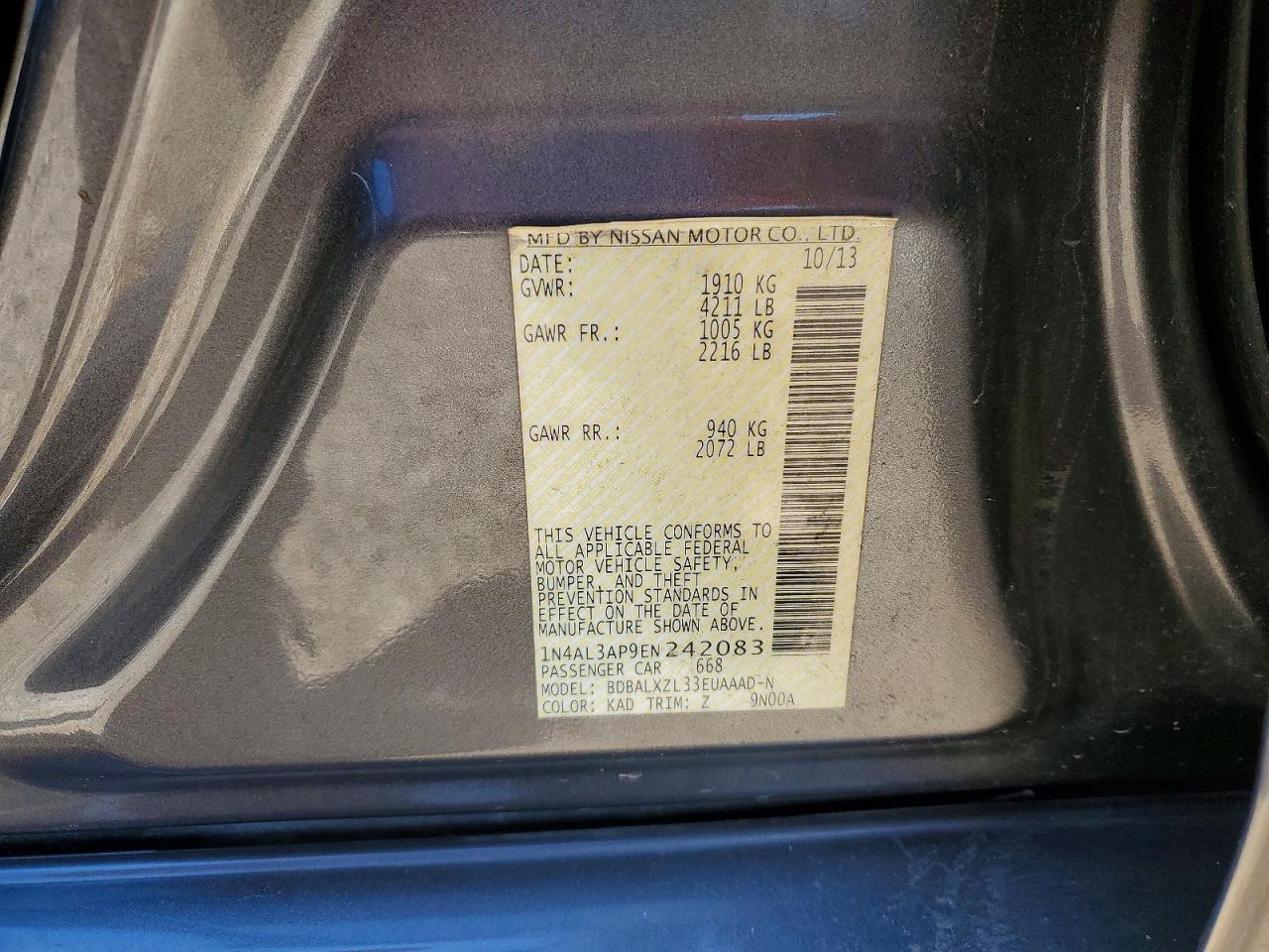 2014 NISSAN ALTIMA 2.5 SL photo 34