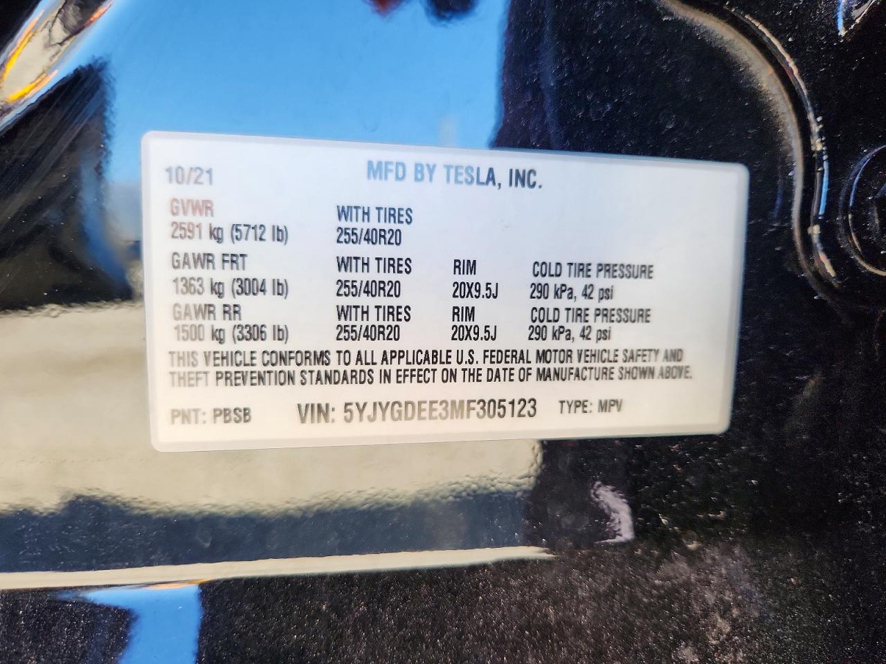 2021 TESLA MODEL Y photo 14
