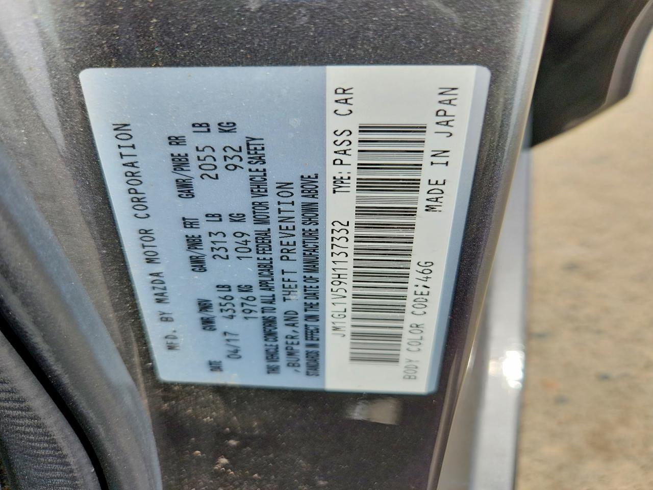 2017 MAZDA 6 TOURING photo 12