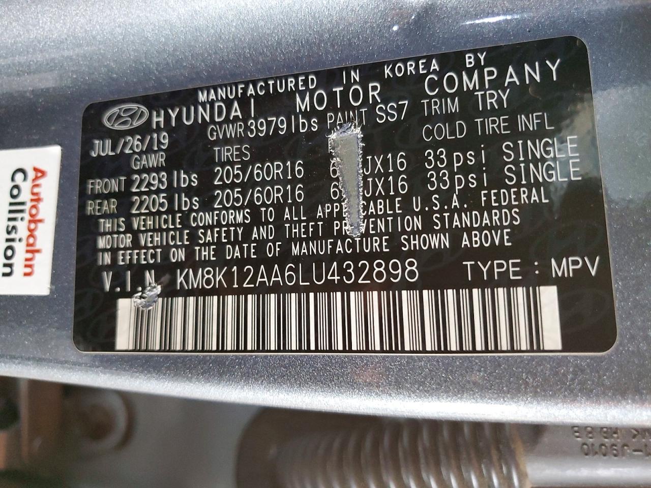2020 HYUNDAI KONA SE photo 34