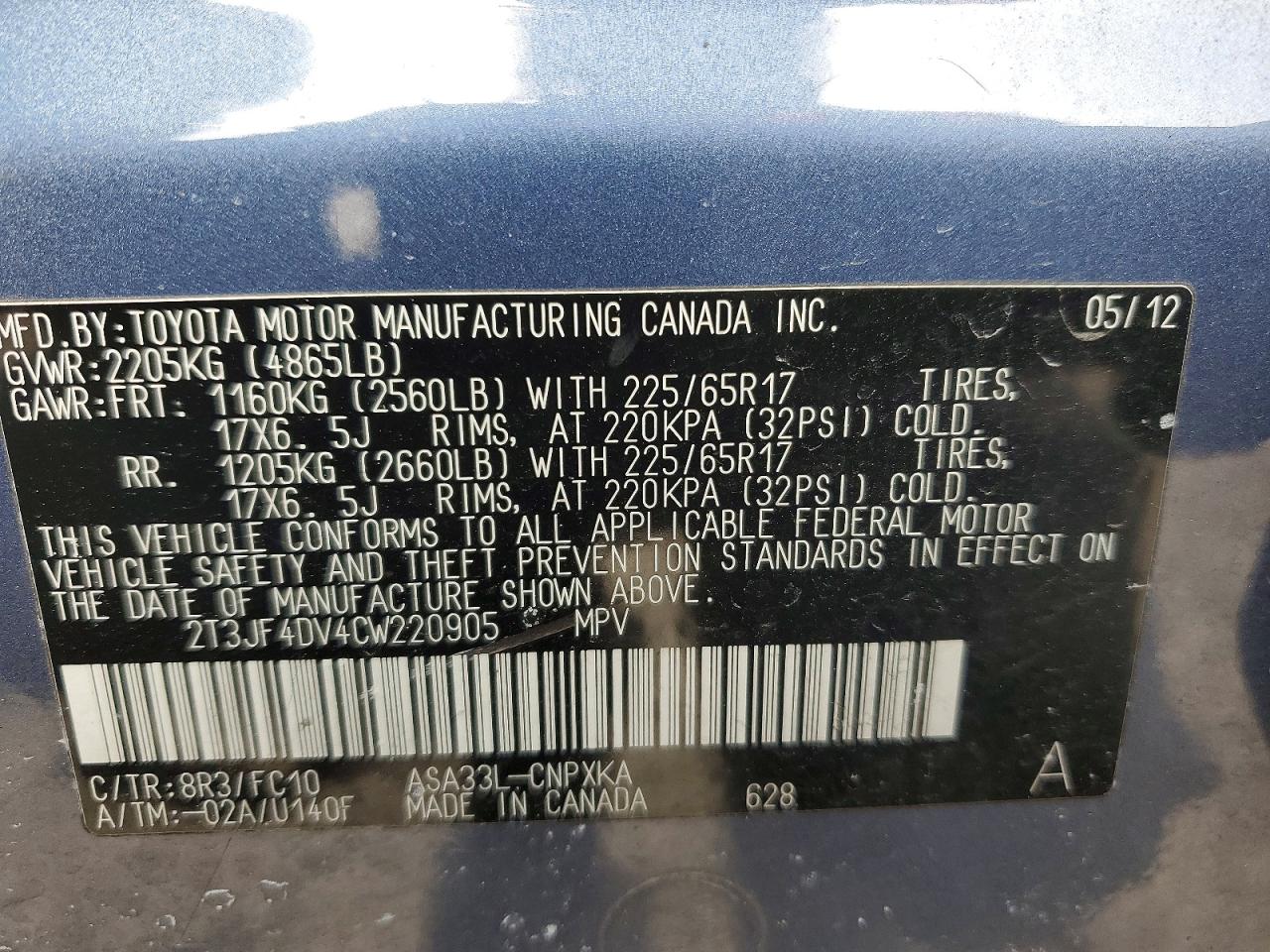 2012 TOYOTA RAV4 BASE photo 23