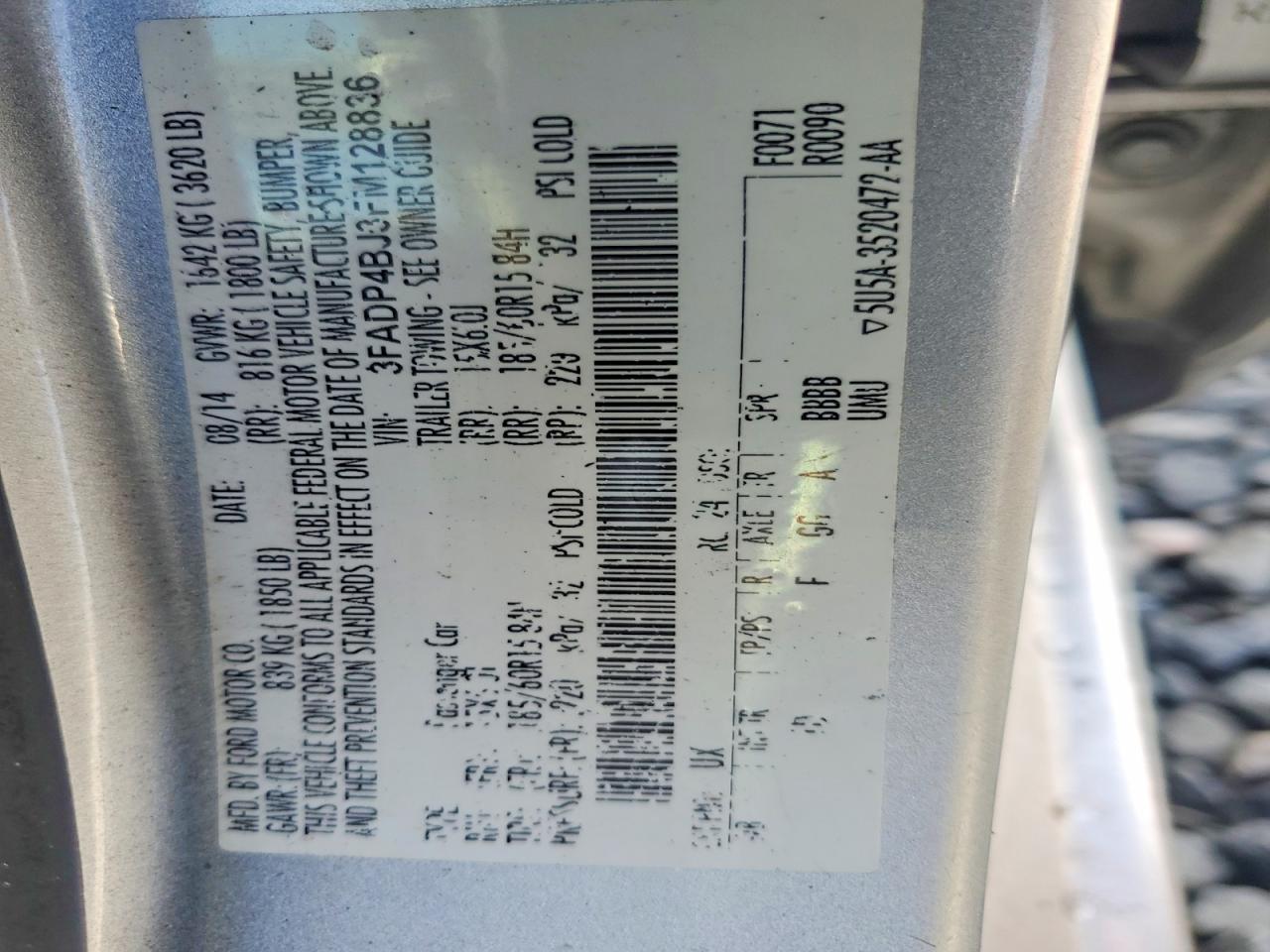 2015 FORD FIESTA SE photo 25