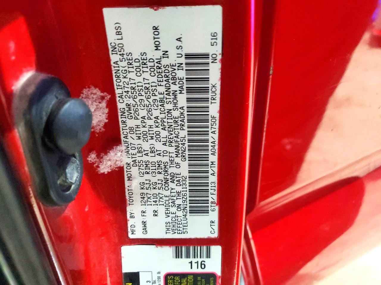 2009 TOYOTA TACOMA V6 photo 12