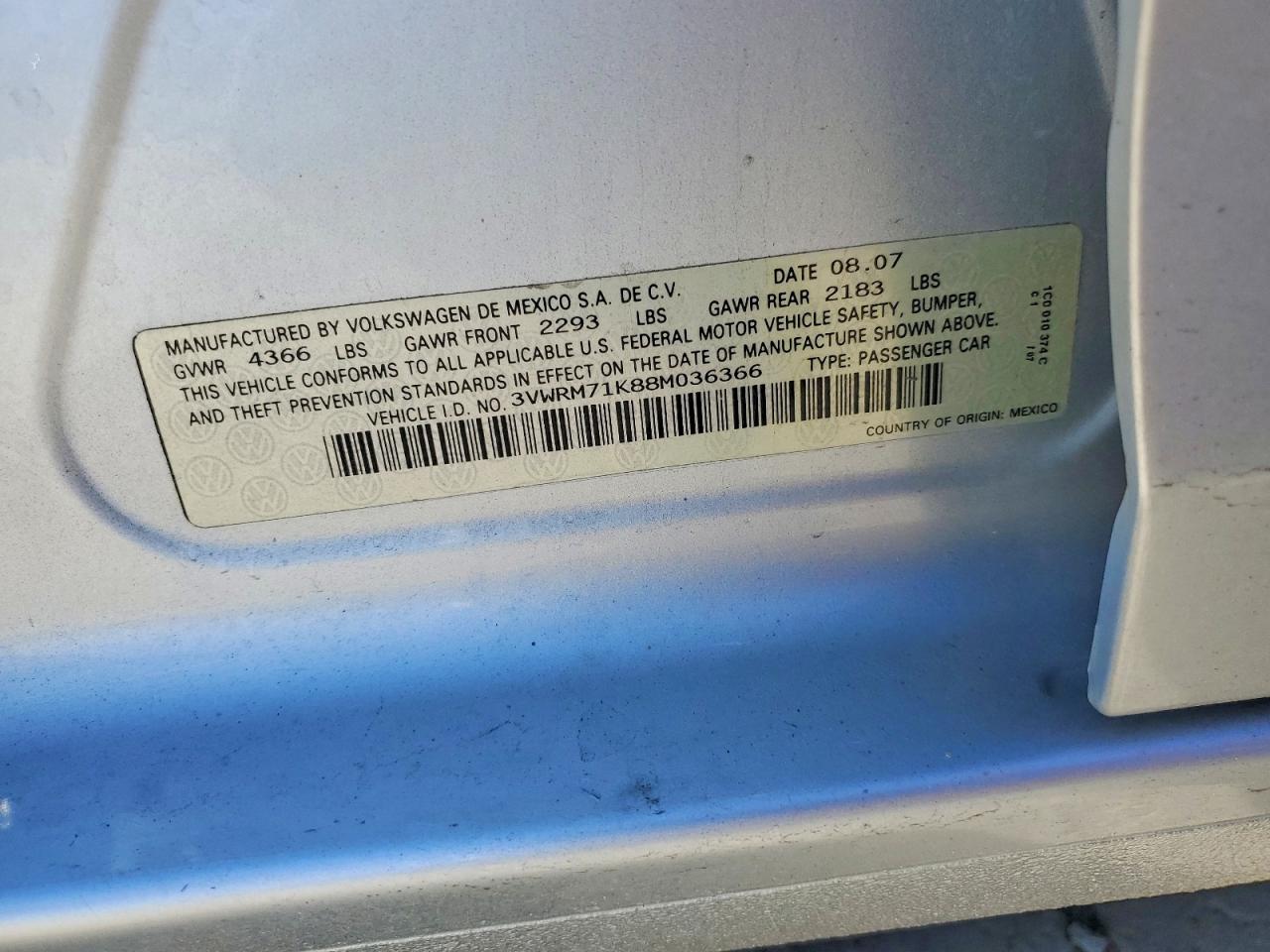 2008 VOLKSWAGEN JETTA SE photo 23