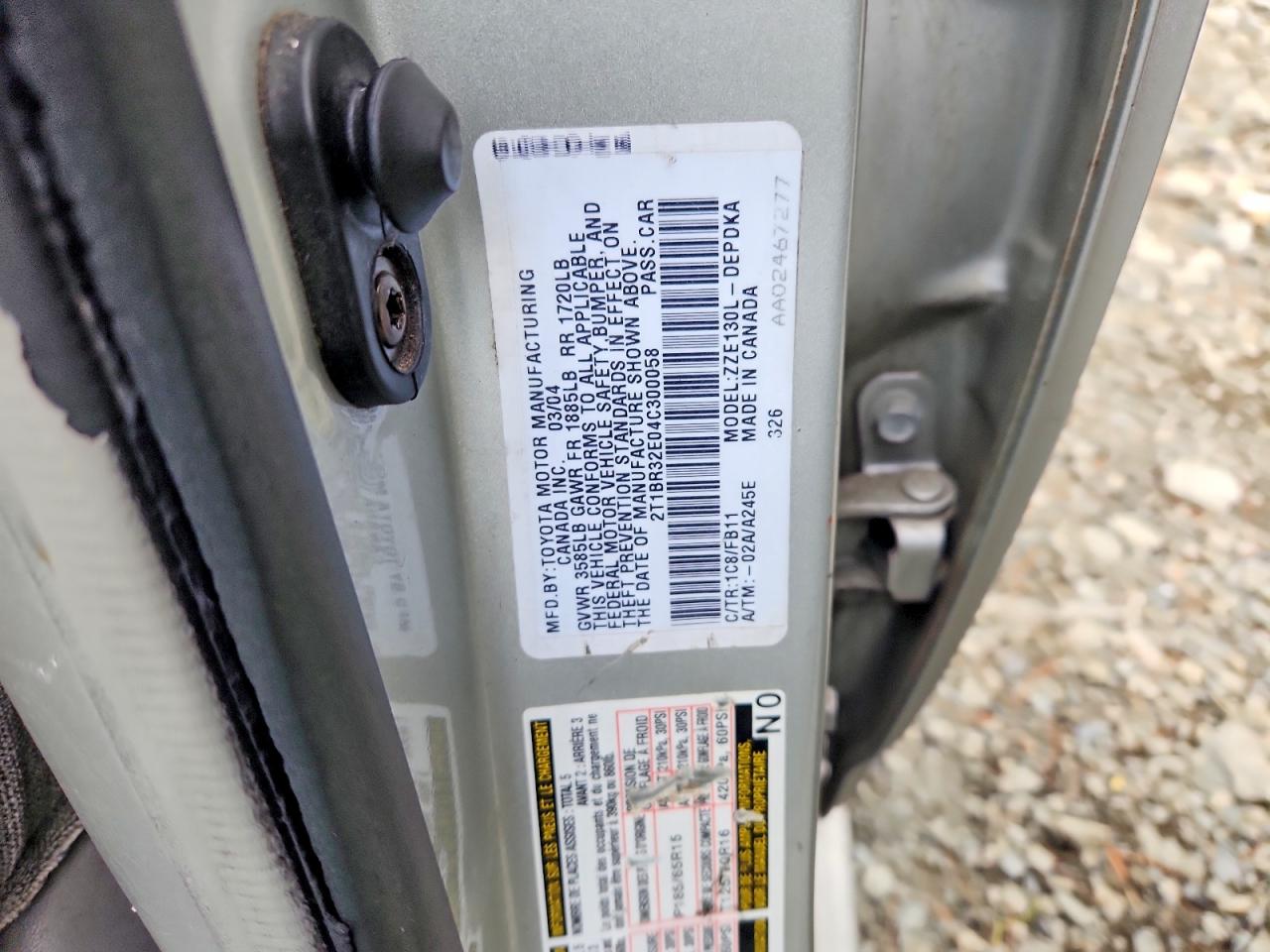 2004 TOYOTA COROLLA CE photo 34