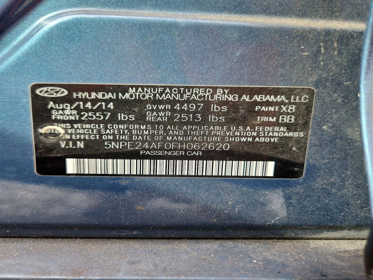 2015 HYUNDAI SONATA SE photo 34