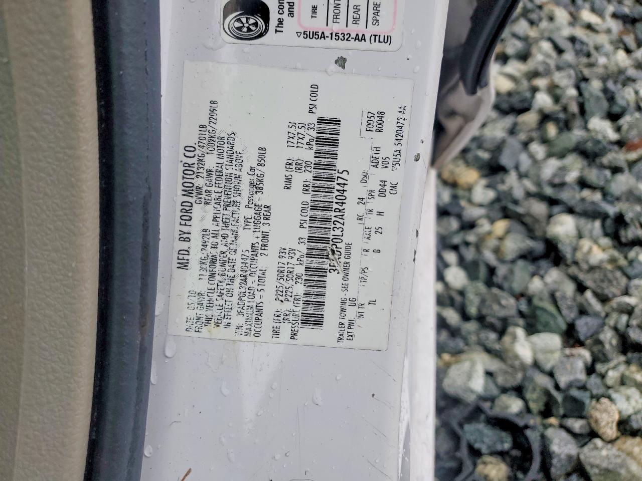2010 FORD FUSION HYBRID photo 12