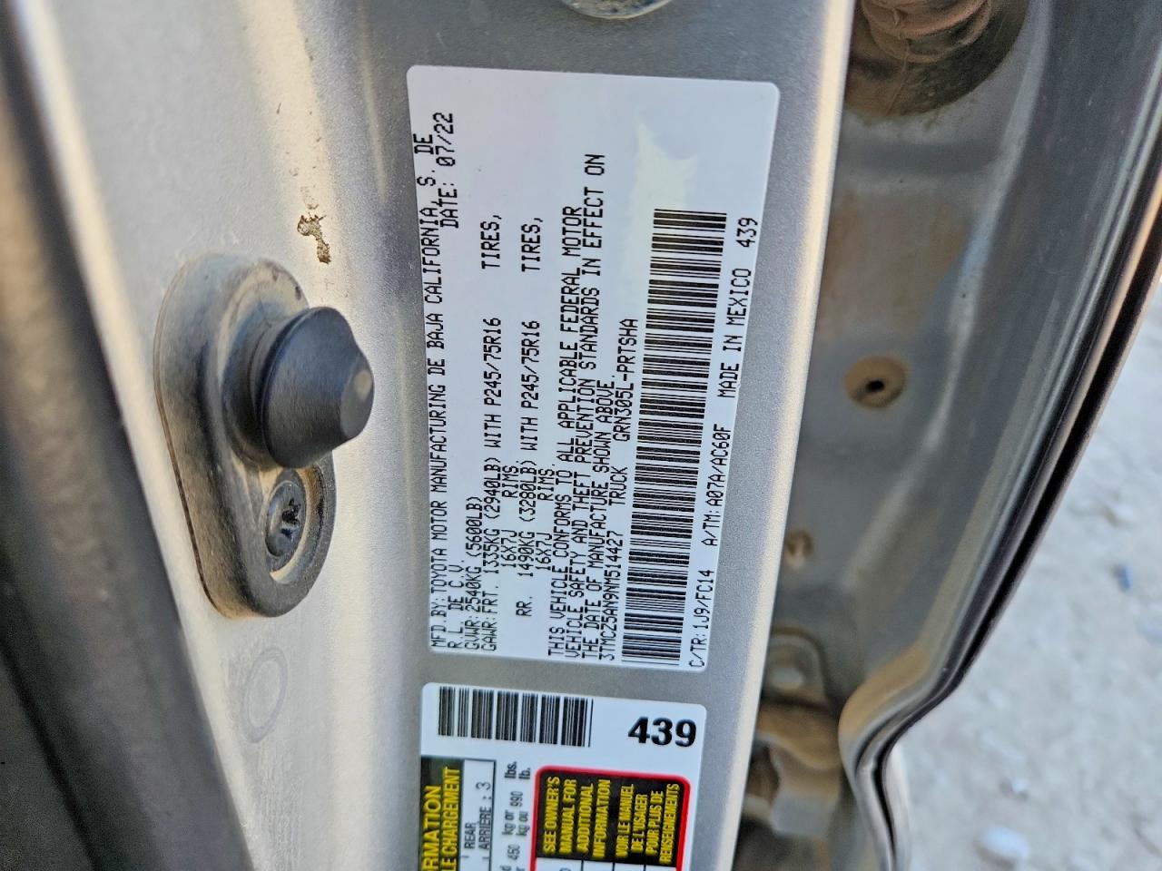 2022 TOYOTA TACOMA SR5 V6 photo 13