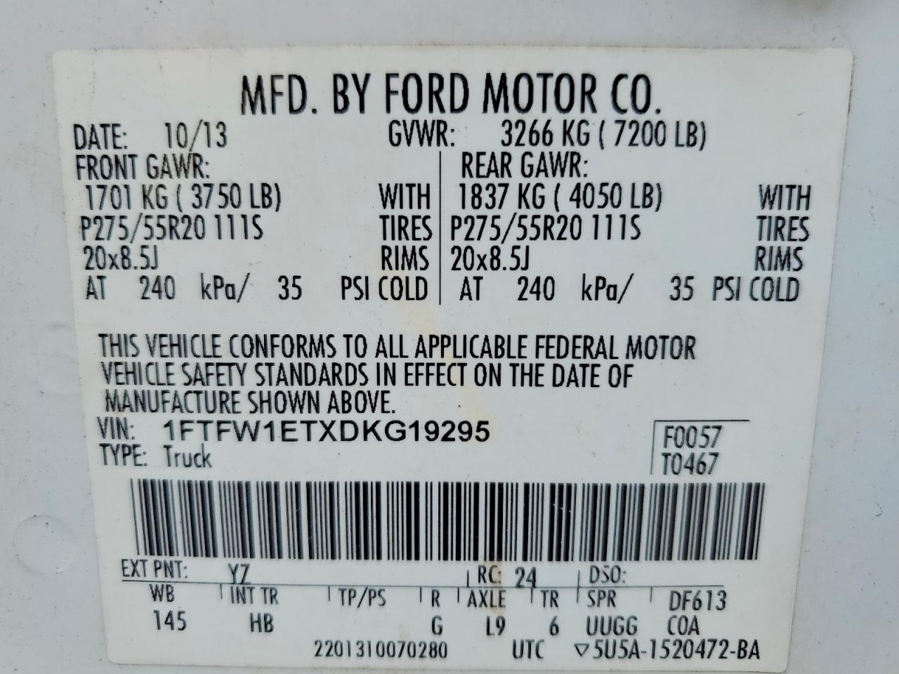 2013 FORD F150 SUPERCREW photo 34