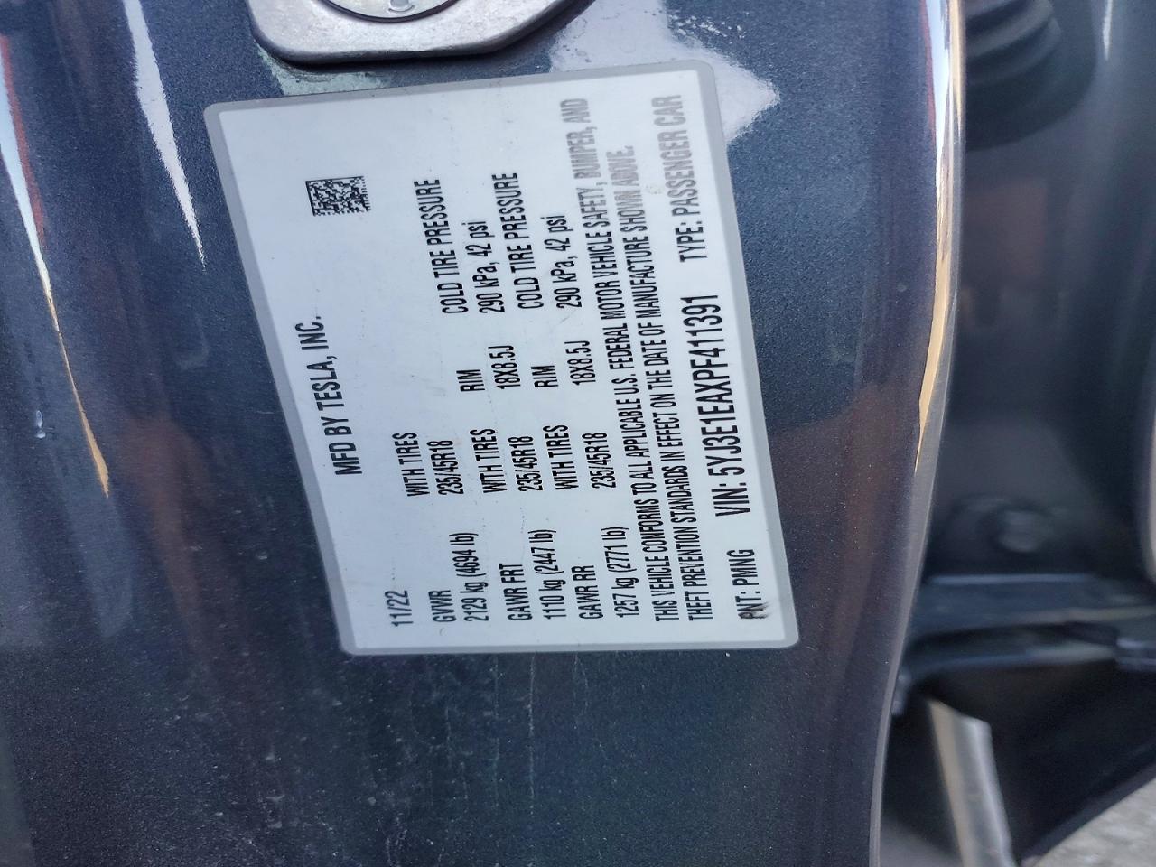 2023 TESLA MODEL 3 photo 23