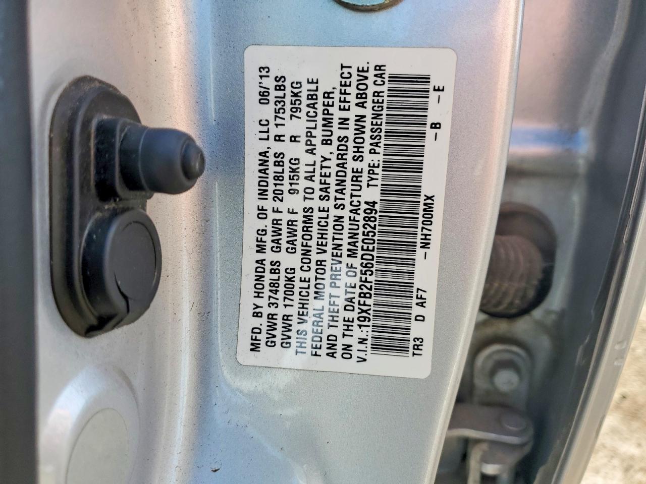 2013 HONDA CIVIC LX photo 12