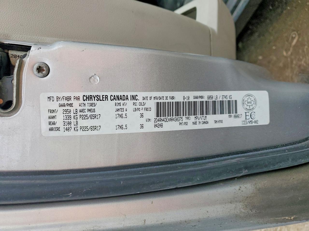 2010 DODGE GRAND CARAVAN SE photo 13