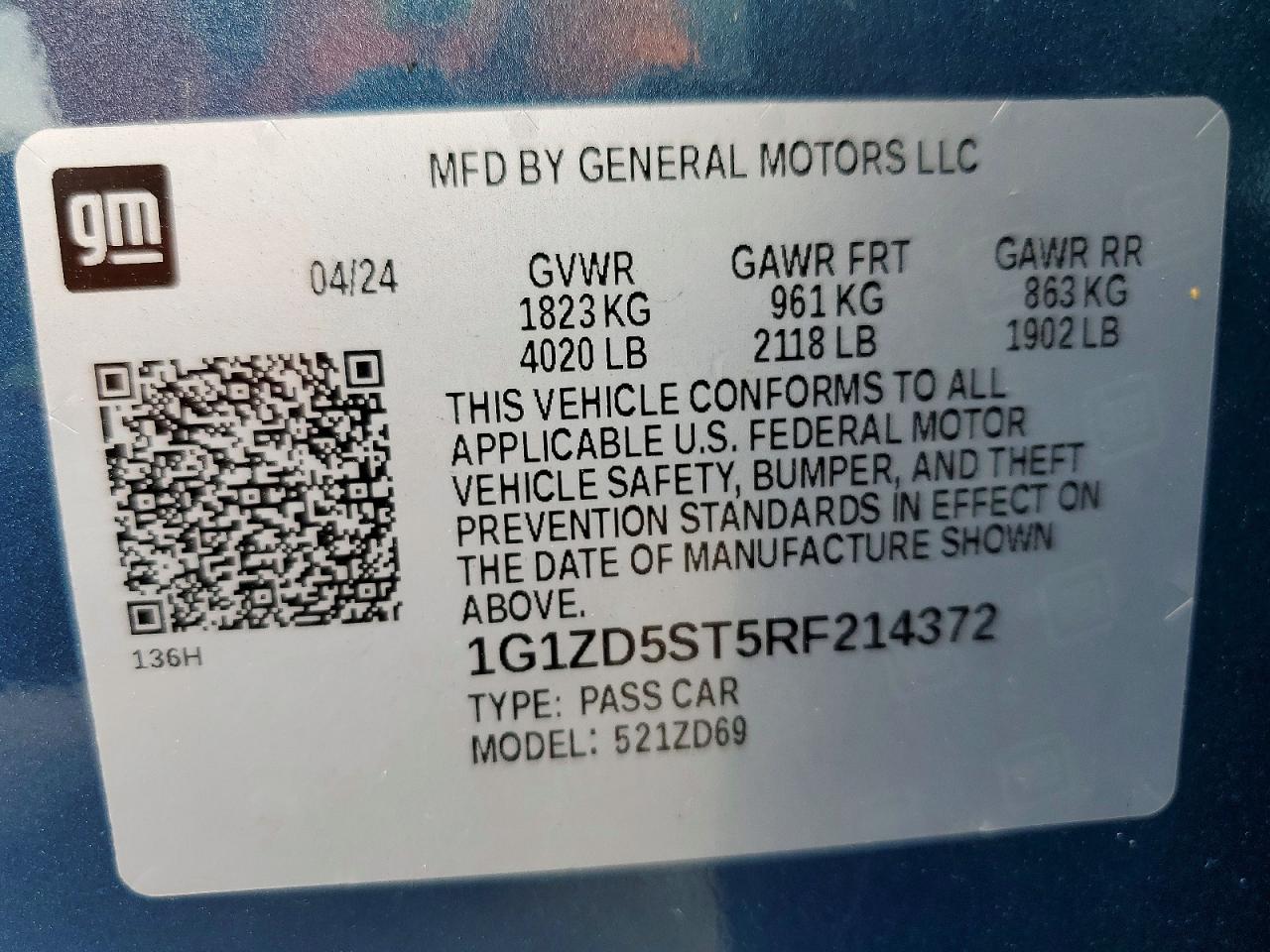 2024 CHEVROLET MALIBU LT photo 12