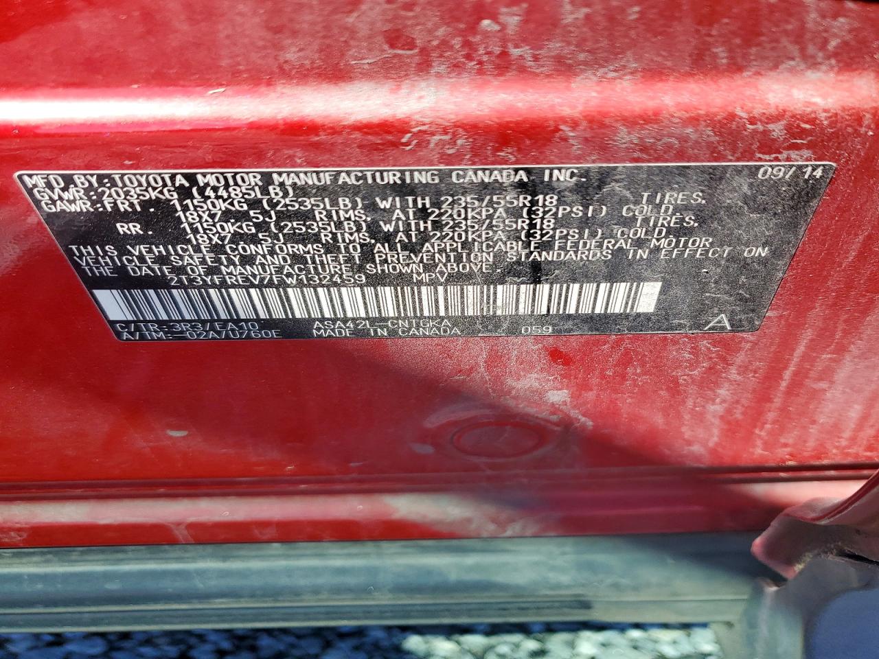 2015 TOYOTA RAV4 LIMITED photo 23