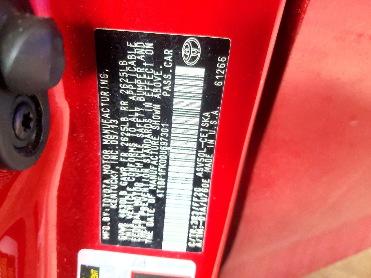 2013 TOYOTA CAMRY SE photo 34