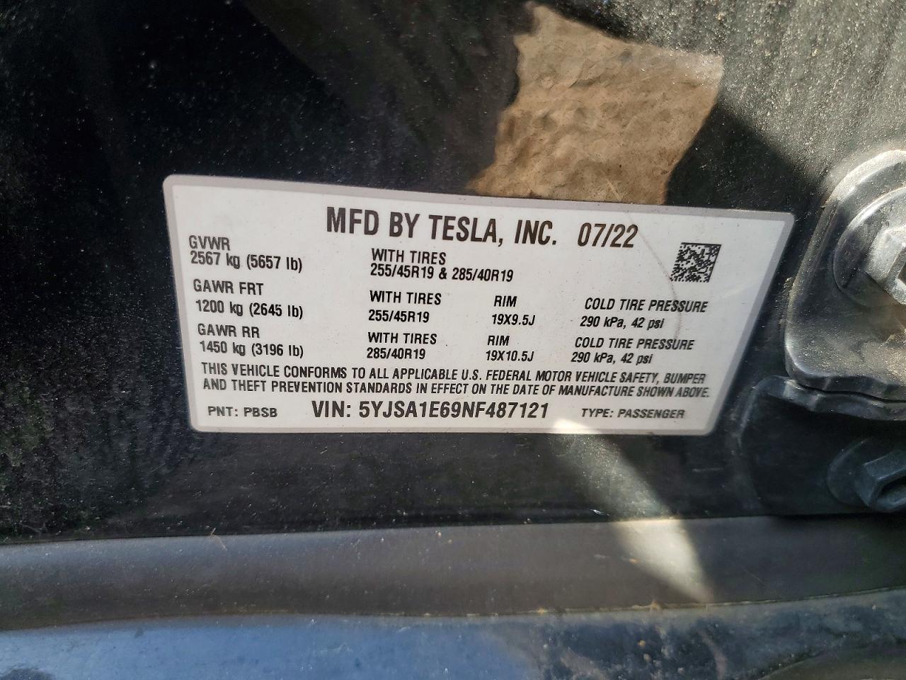 2022 TESLA MODEL S photo 23