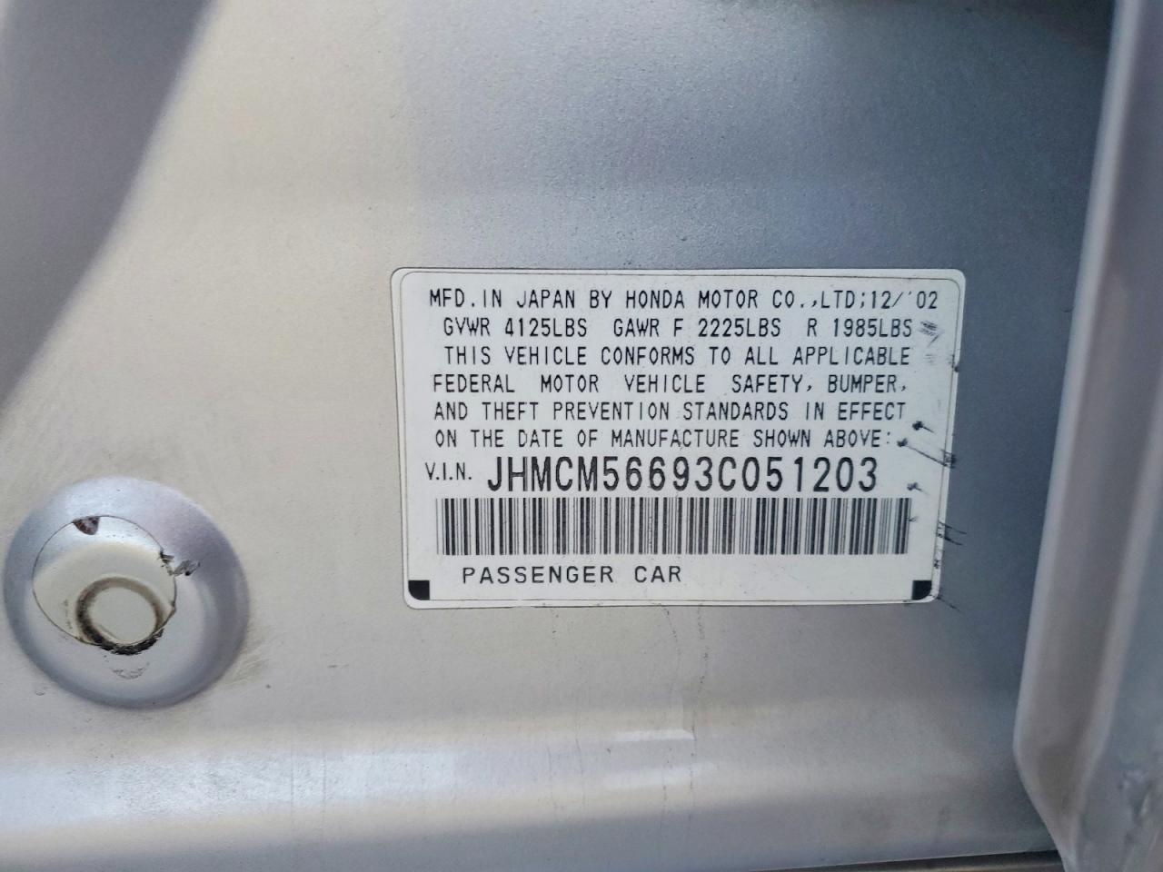 2003 HONDA ACCORD EX photo 25