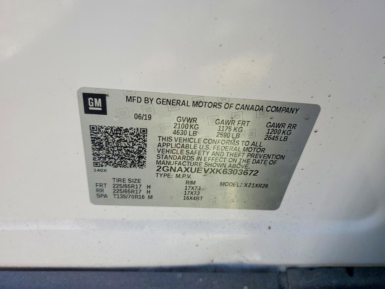 2019 CHEVROLET EQUINOX LT photo 25