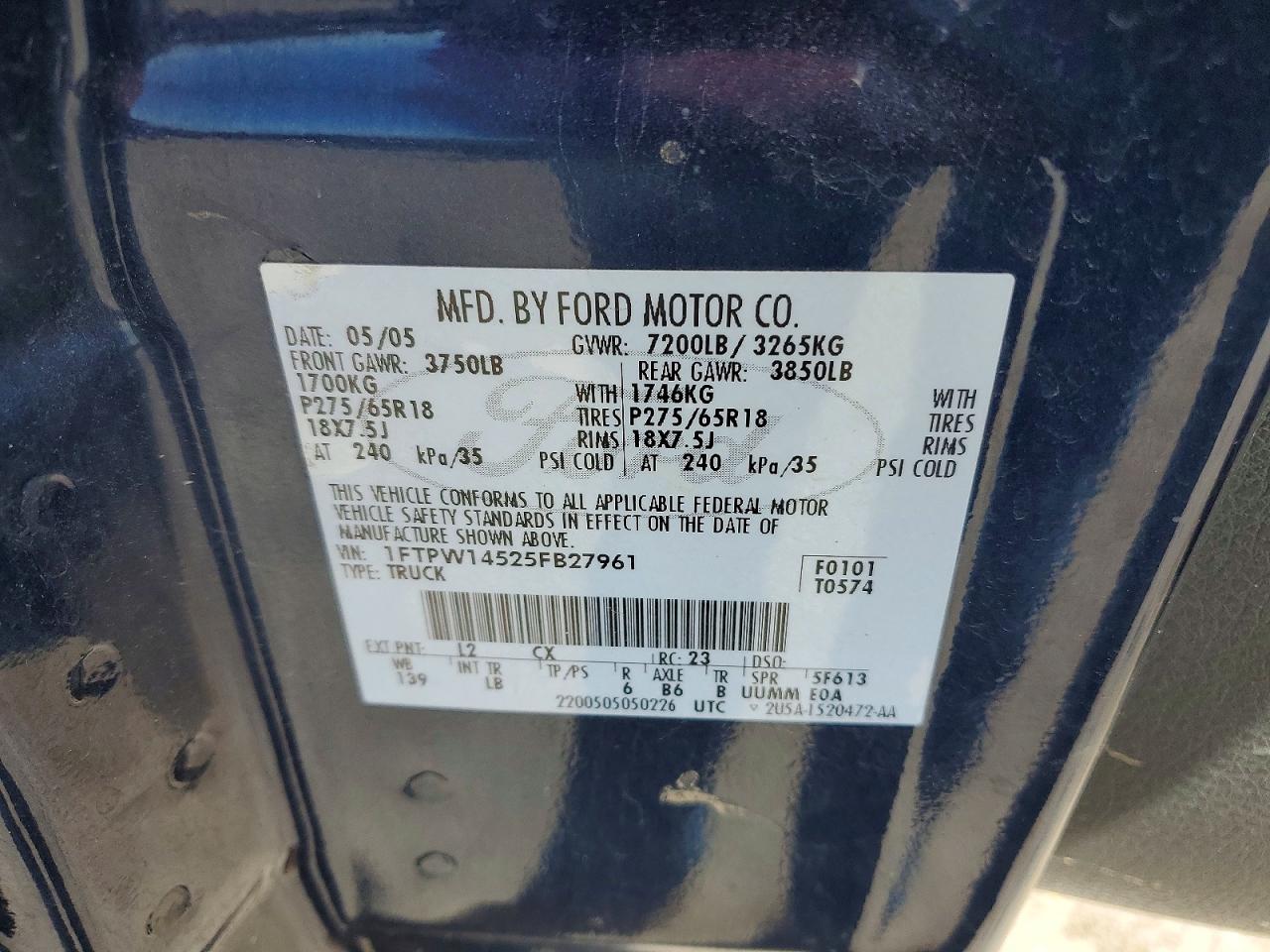 2005 FORD F150 SUPERCREW photo 12