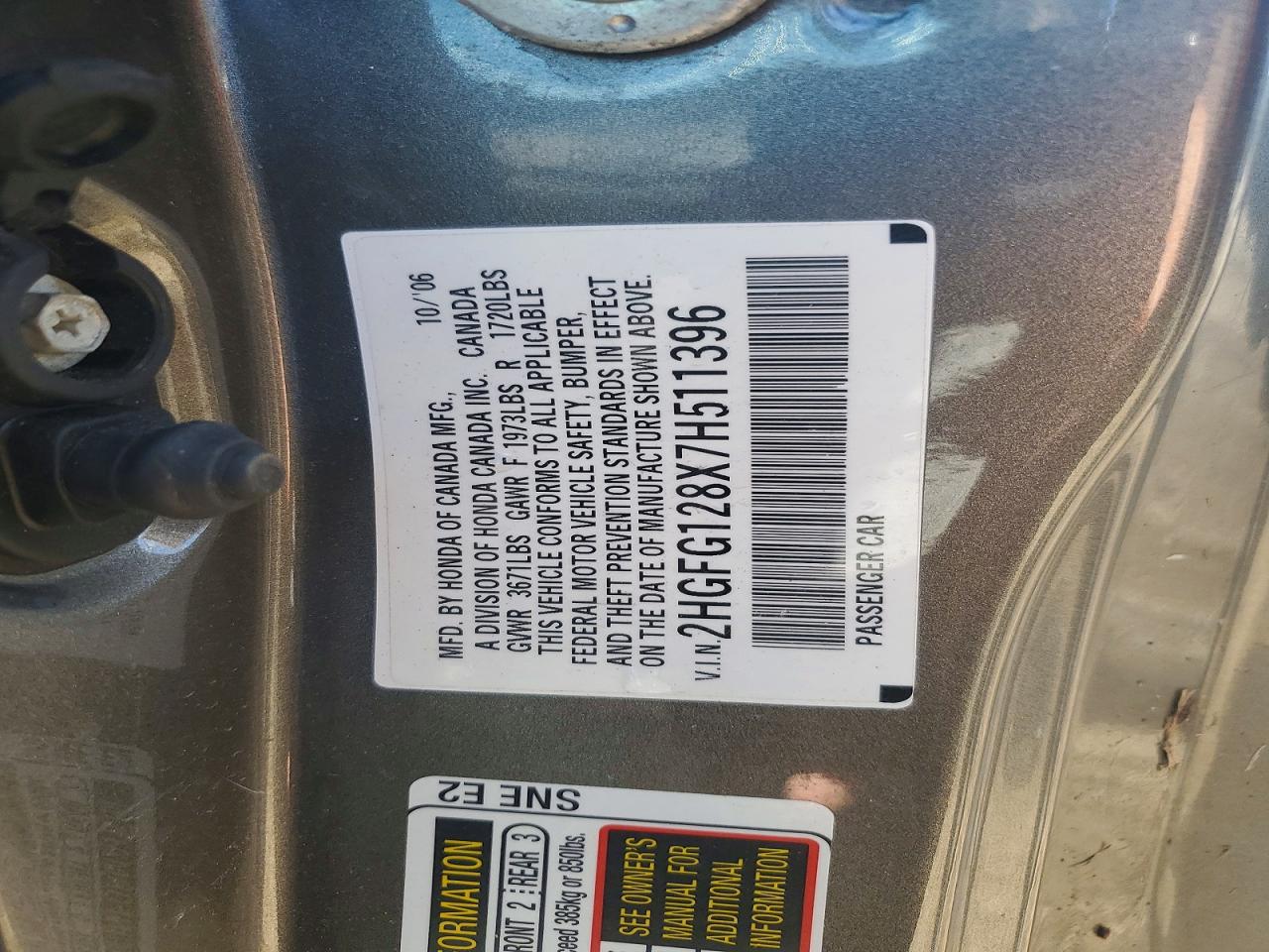 2007 HONDA CIVIC EX photo 34