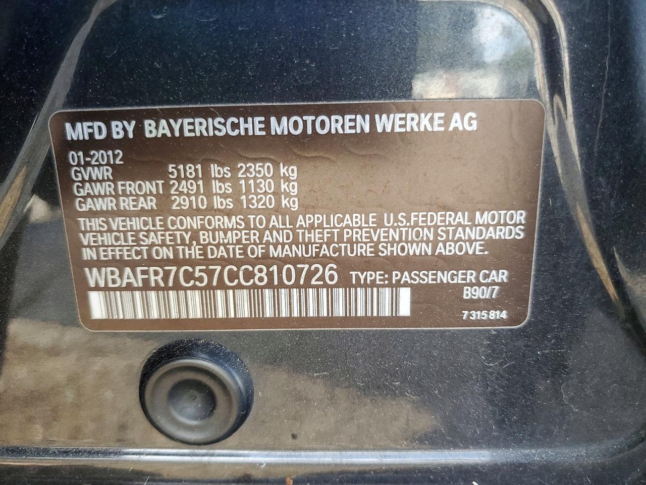 2012 BMW 535 I photo 12