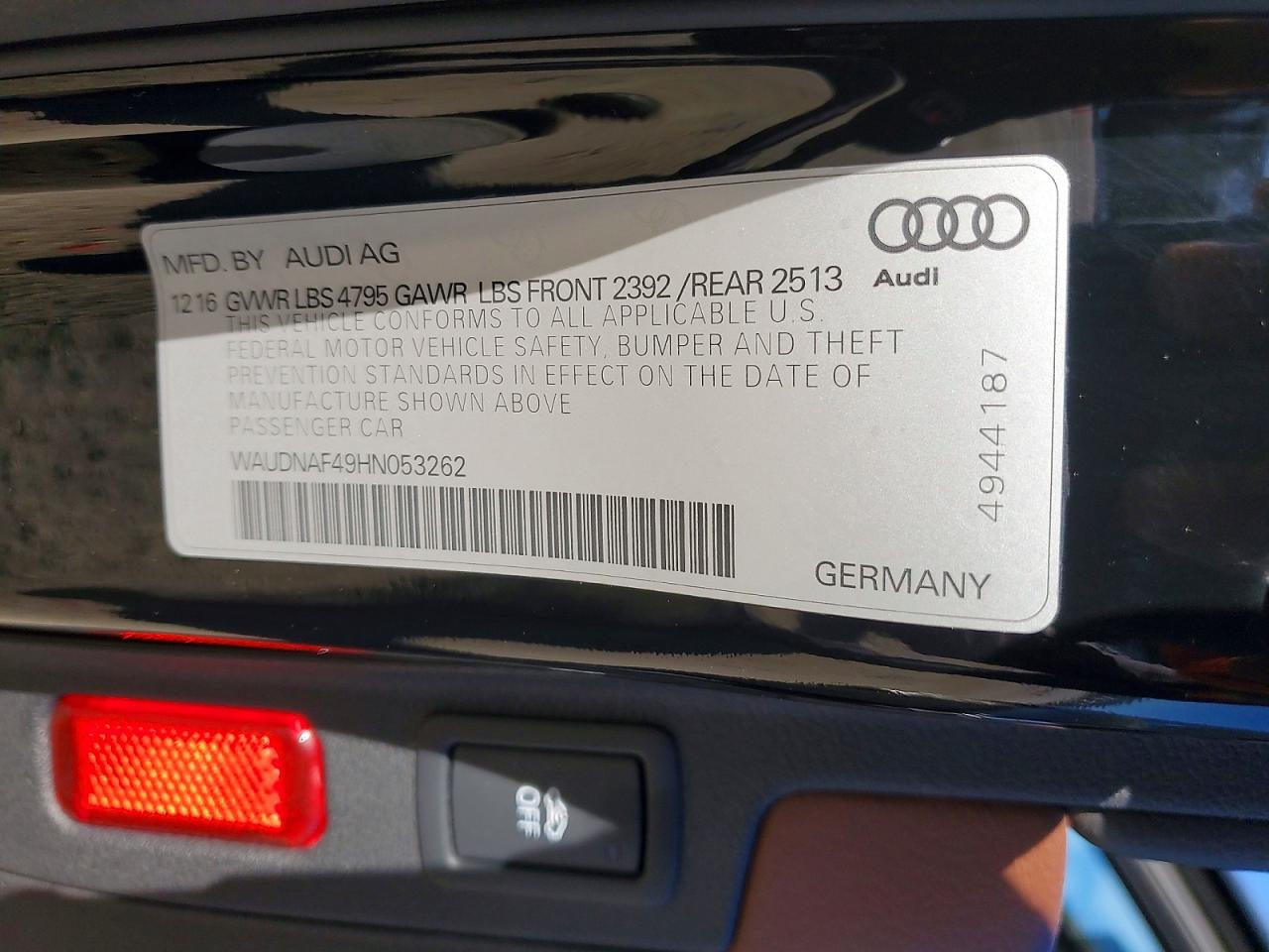 2017 AUDI A4 PREMIUM photo 34
