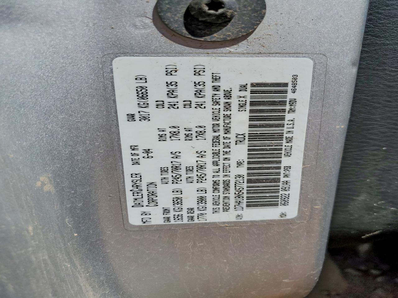 2004 DODGE RAM 1500 ST photo 12