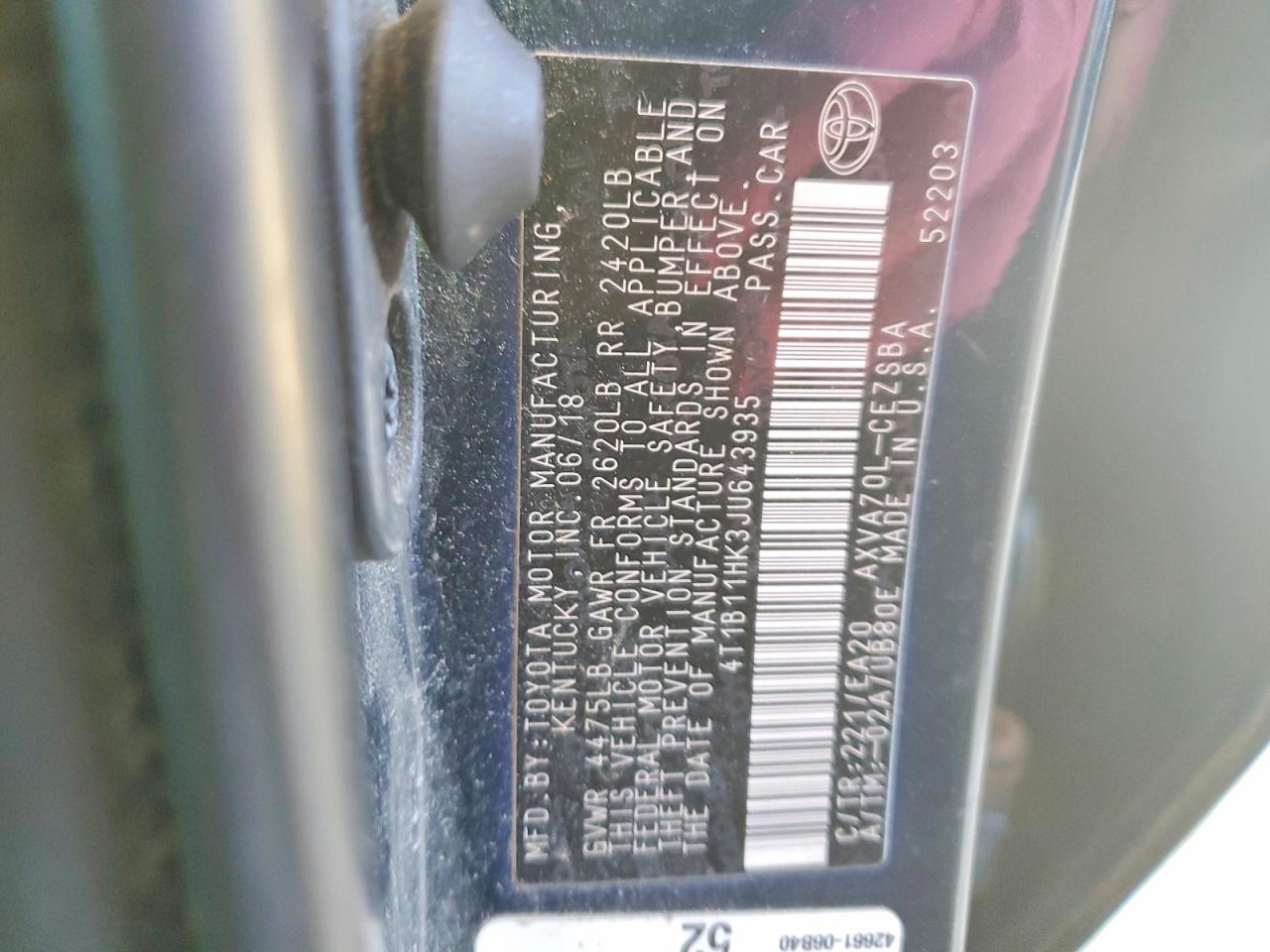 2018 TOYOTA CAMRY SE photo 34