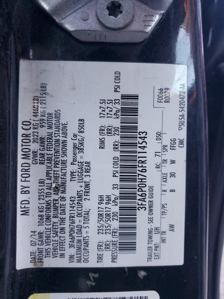 2015 FORD FUSION SE photo 39