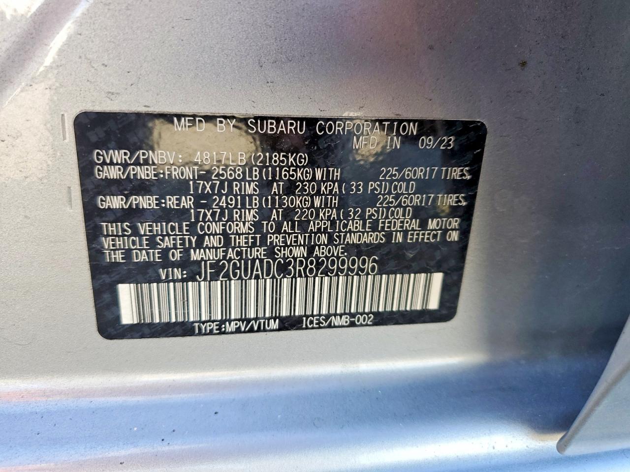 2024 SUBARU CROSSTREK PREMIUM photo 13