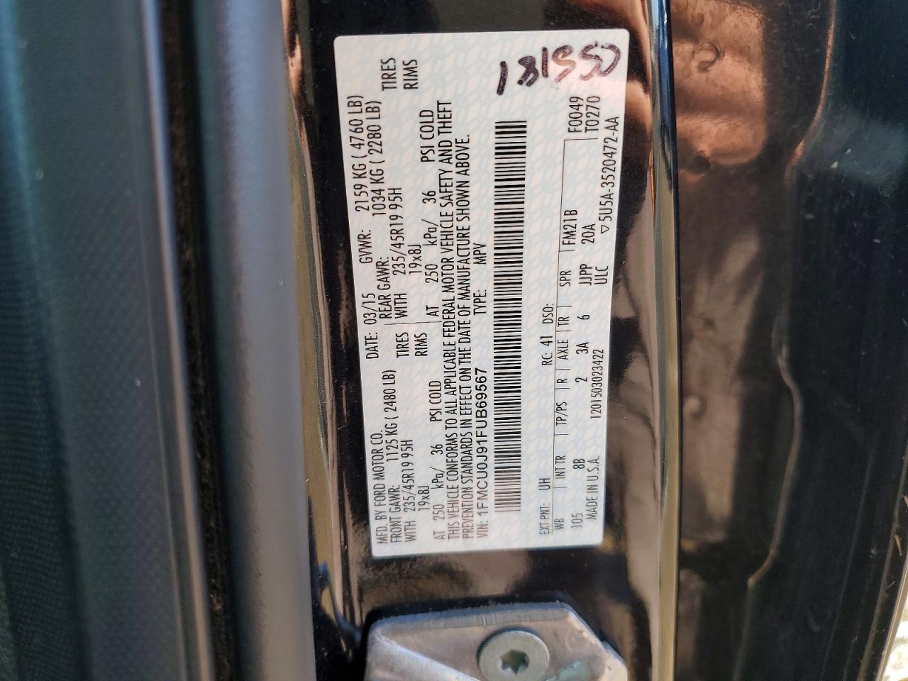 2015 FORD ESCAPE TITANIUM photo 23