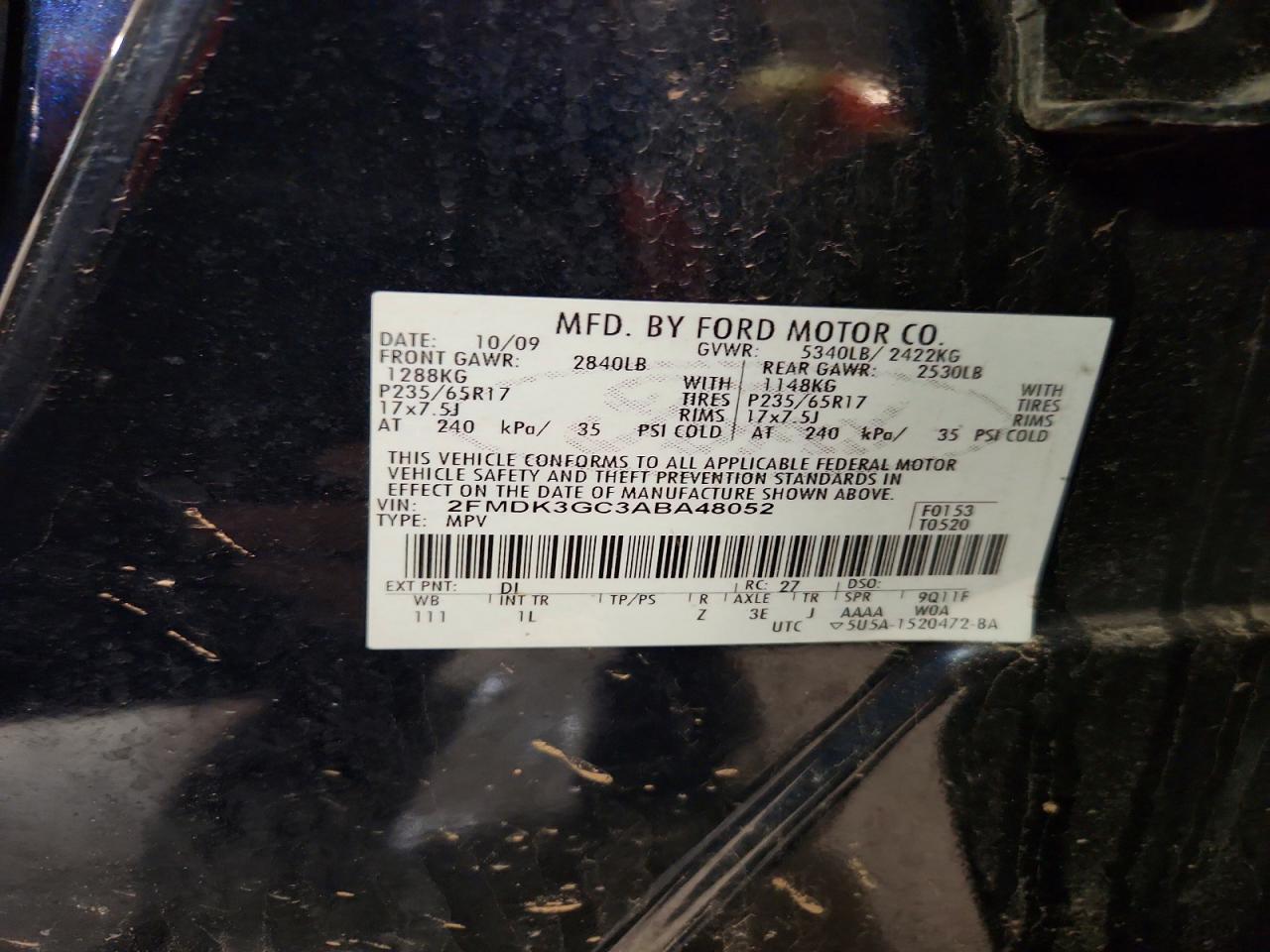 2010 FORD EDGE SE photo 13