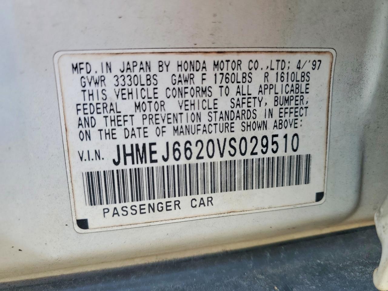 1997 HONDA CIVIC DX photo 25