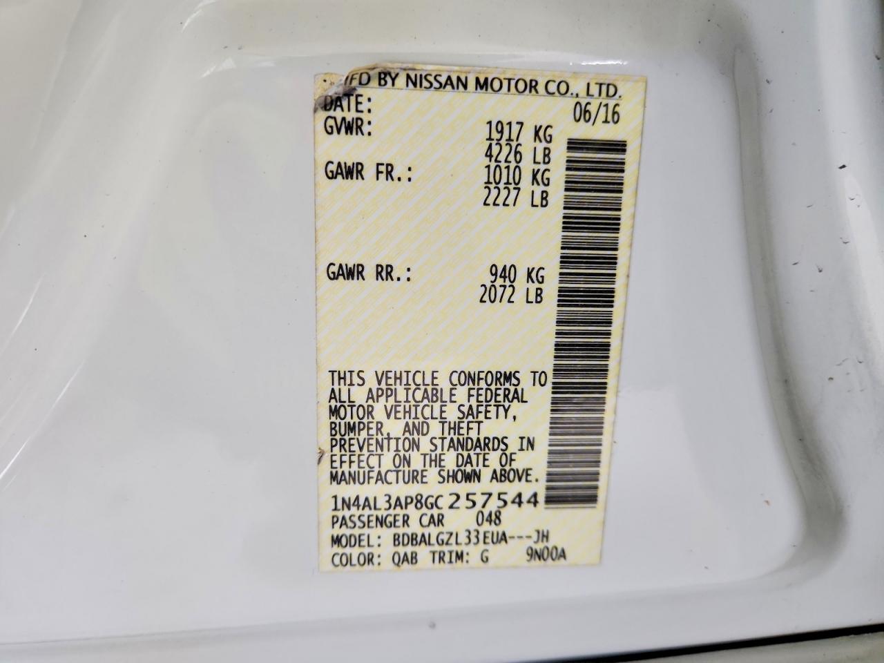 2016 NISSAN ALTIMA 2.5 S photo 23