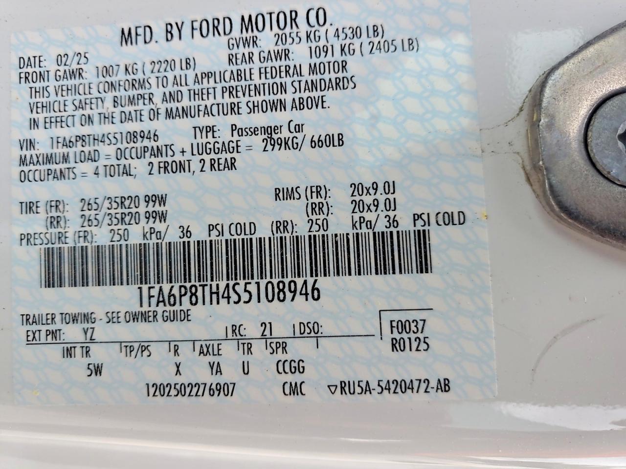 2025 FORD MUSTANG photo 23