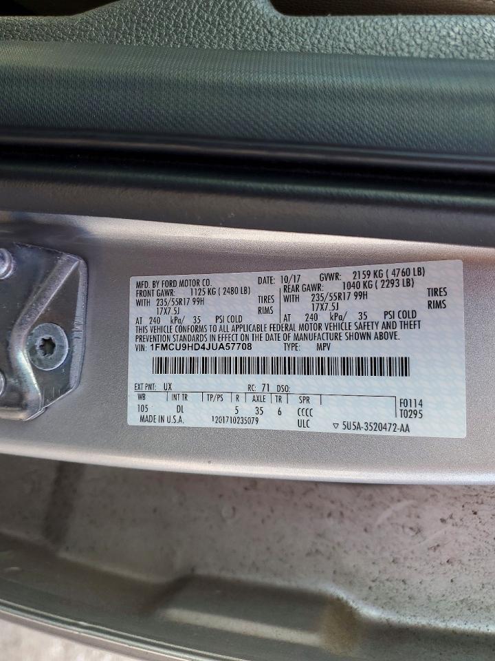 2018 FORD ESCAPE SEL photo 25