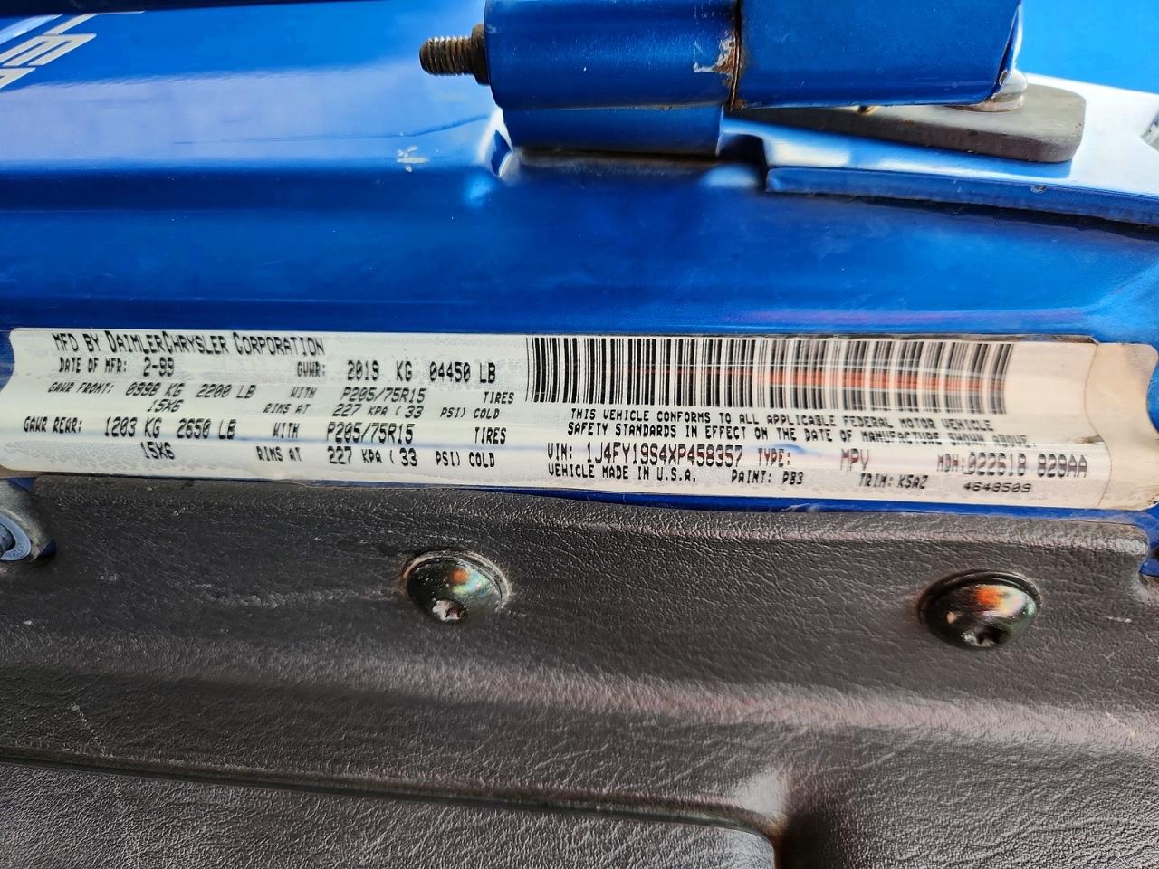 1999 JEEP WRANGLER / TJ SPORT photo 25