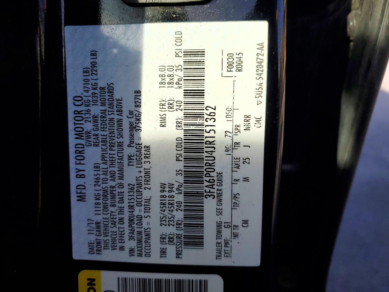 2018 FORD FUSION HYBRID photo 23
