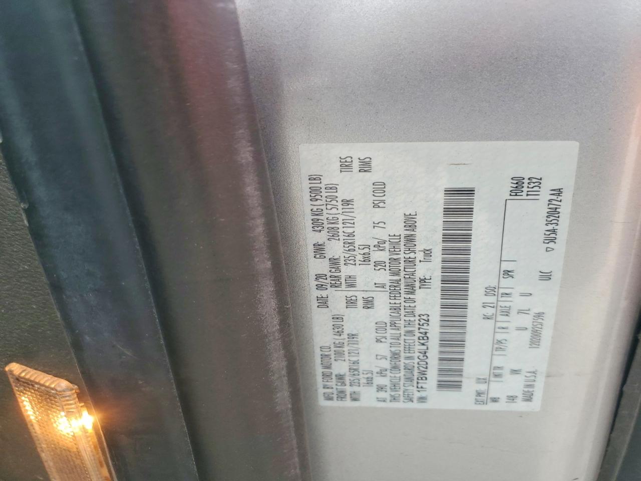 2020 FORD TRANSIT 350 DELIVERY VAN photo 37