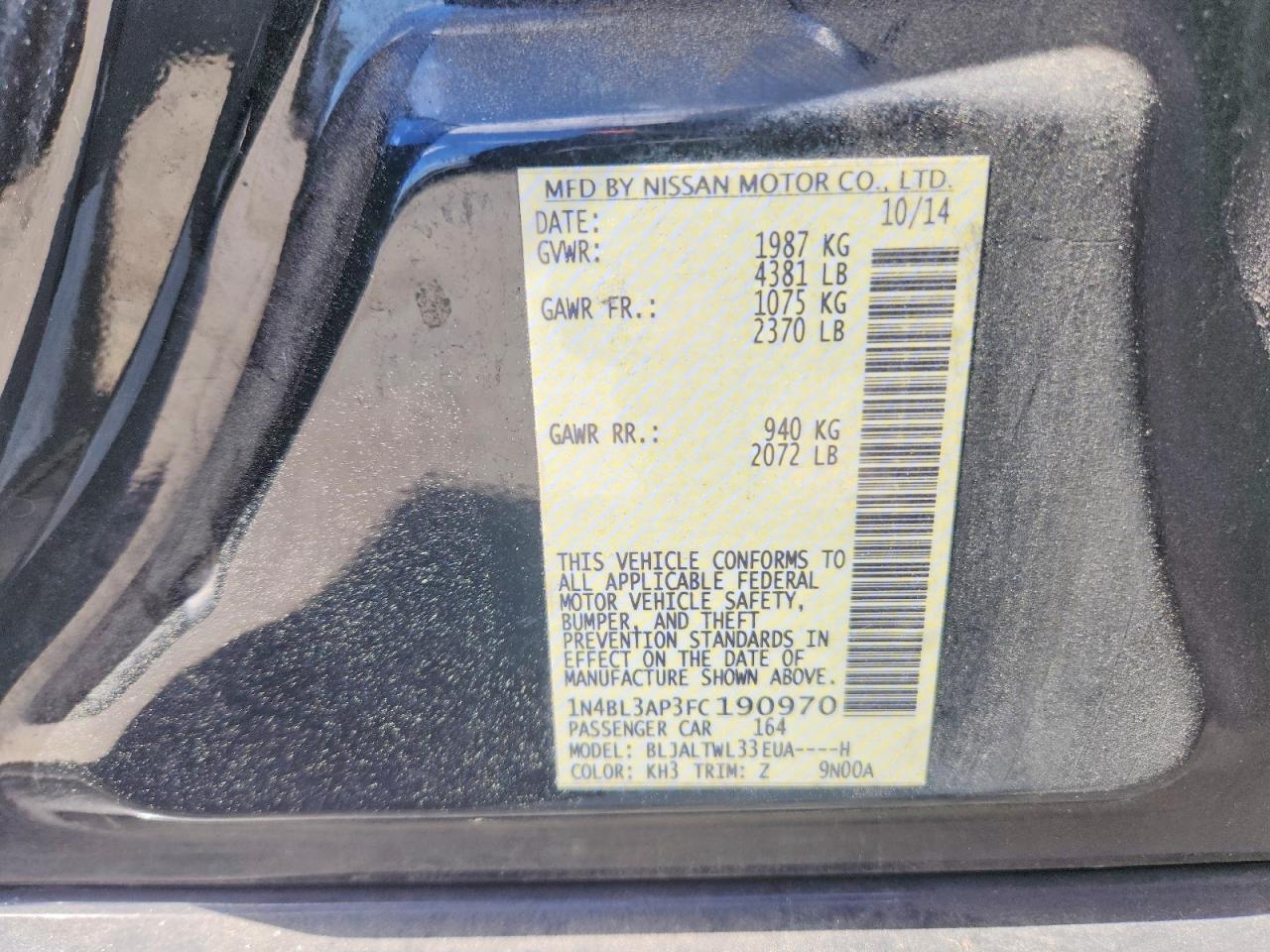 2015 NISSAN ALTIMA 3.5 SL photo 13