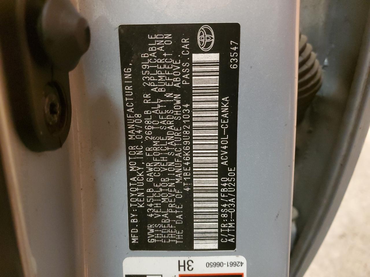 2009 TOYOTA CAMRY photo 13