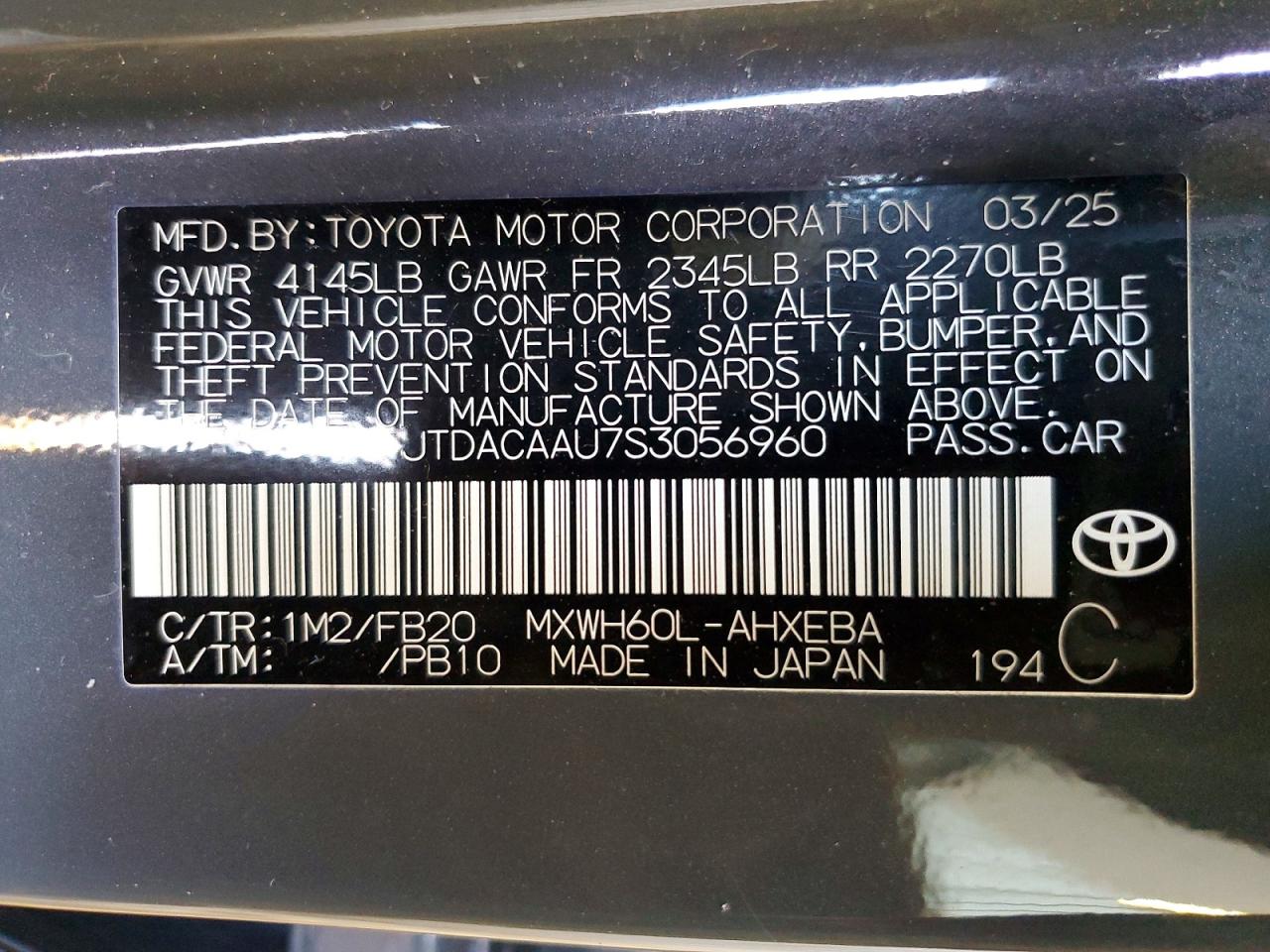 2025 TOYOTA PRIUS LE photo 13