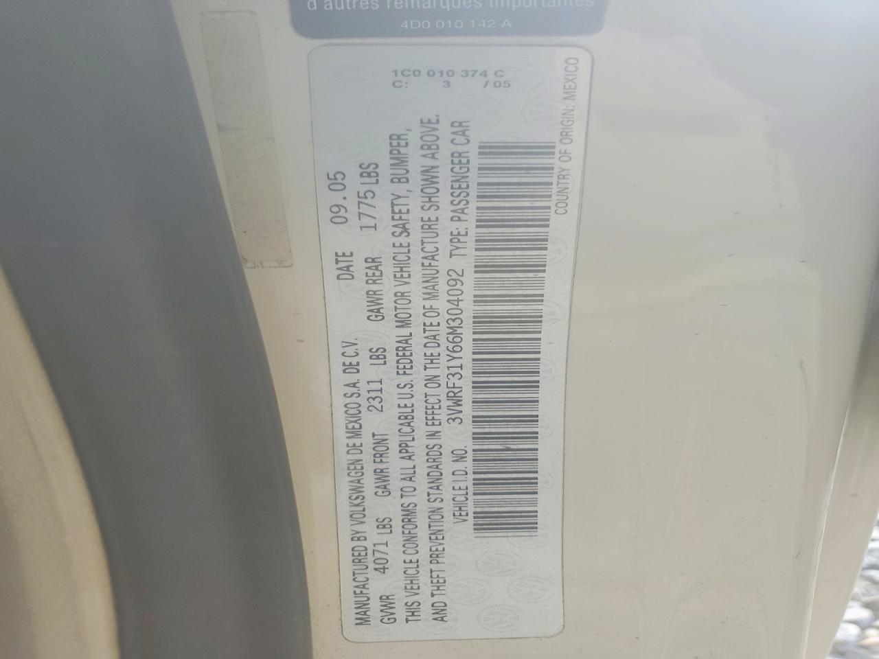 2006 VOLKSWAGEN NEW BEETLE CONVERTIBLE OPTION PACKAGE 1 photo 13