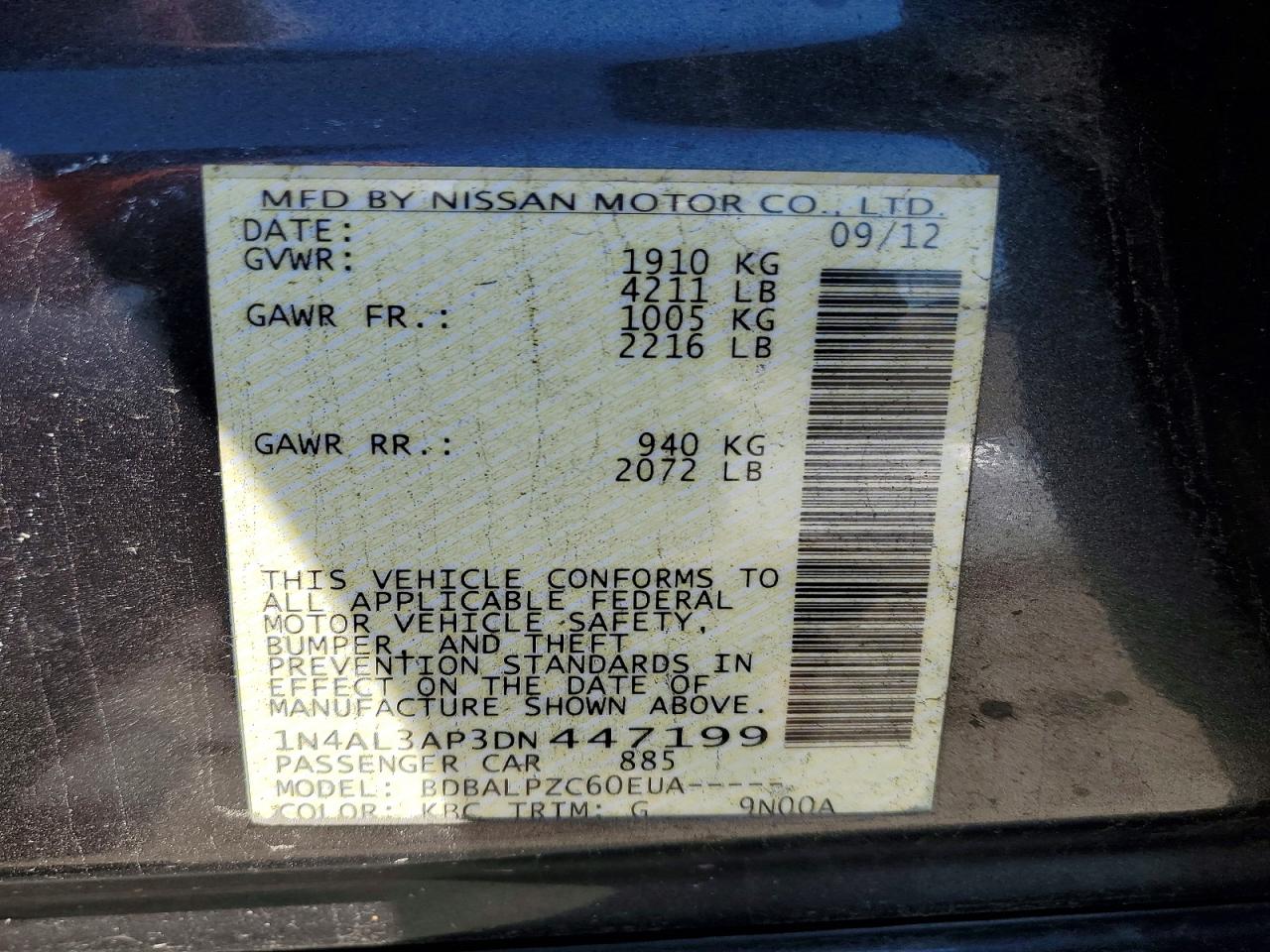 2013 NISSAN ALTIMA 2.5 photo 37